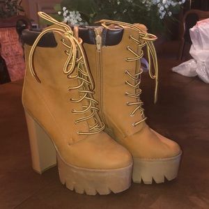 Faux Tim boot heels